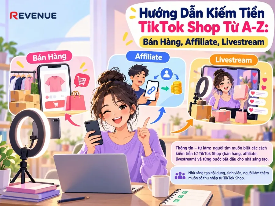 Hướng Dẫn Kiếm Tiền TikTok Shop Từ A-Z: Bán Hàng, Affiliate, Livestream