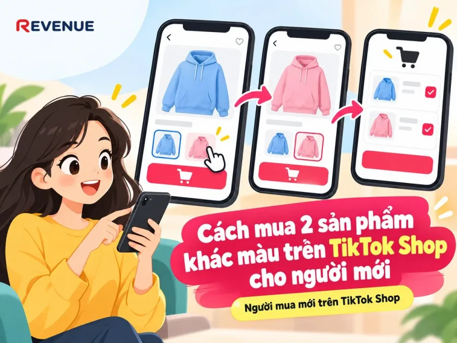 Cách mua 2 sản phẩm khác màu trên TikTok Shop cho người mới
