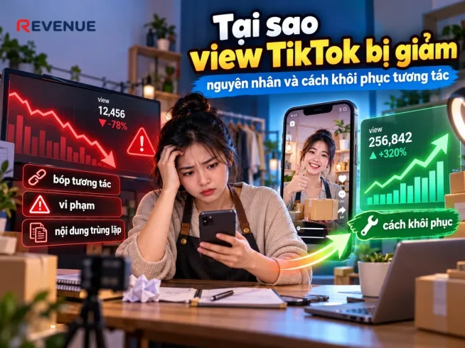 Tại sao view TikTok bị giảm: nguyên nhân và cách khôi phục tương tác