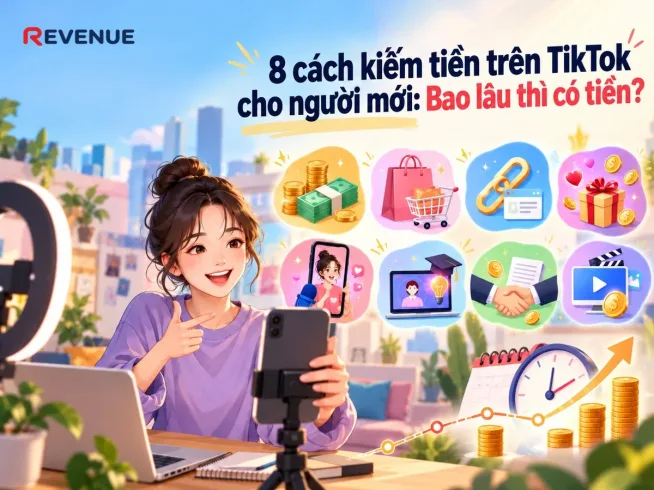 8 cách kiếm tiền trên TikTok cho người mới: Bao lâu thì có tiền?