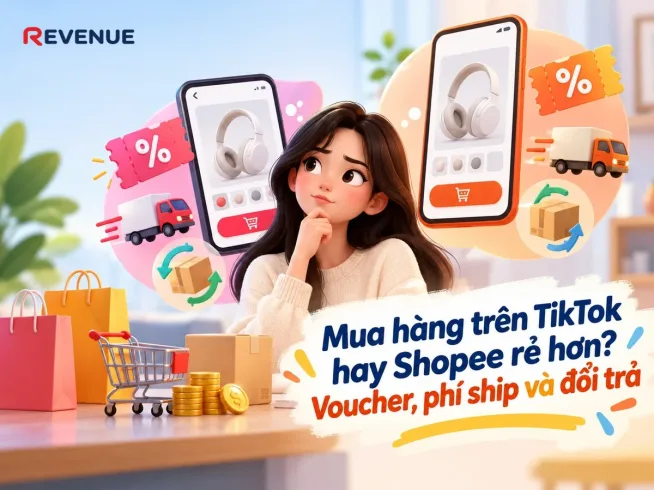 Mua hàng trên TikTok hay Shopee rẻ hơn? Voucher, phí ship và đổi trả