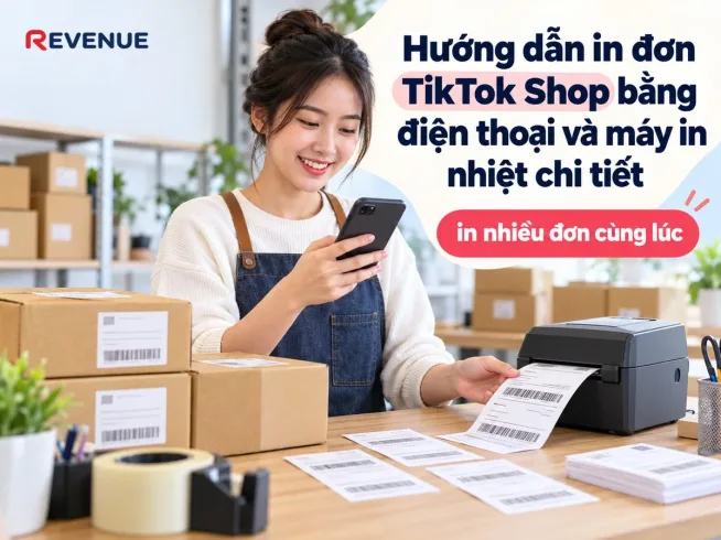 Hướng dẫn in đơn TikTok Shop bằng điện thoại và máy in nhiệt chi tiết