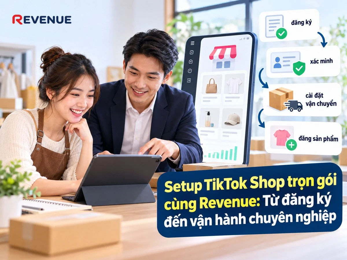 Setup TikTok Shop trọn gói cùng Revenue: Từ đăng ký đến vận hành chuyên nghiệp