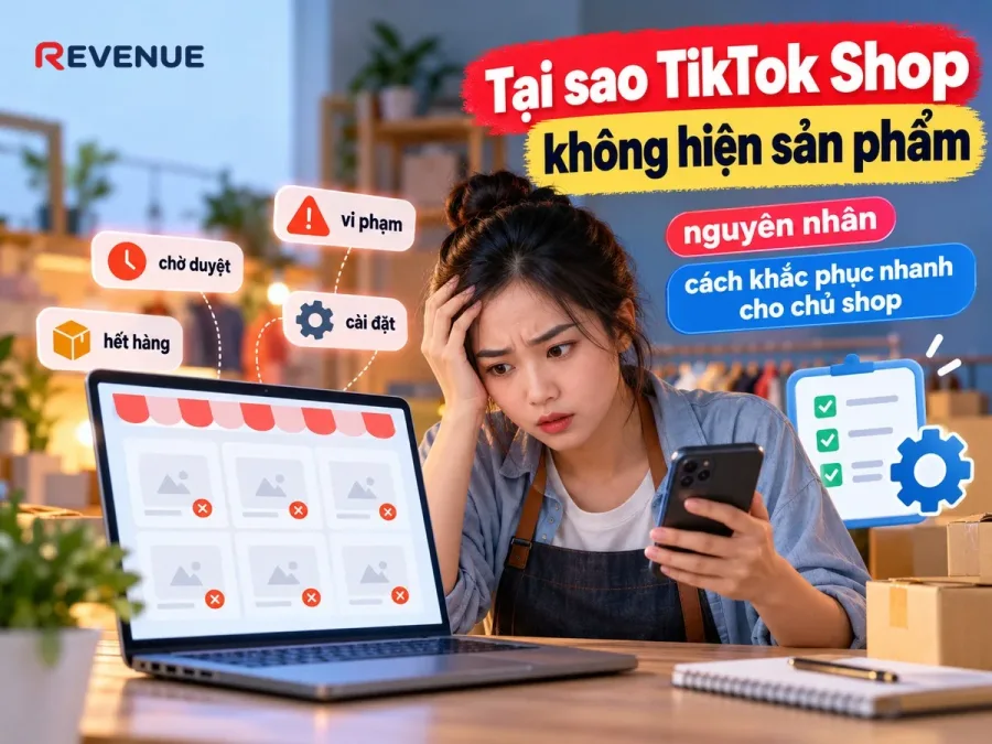 Tại sao TikTok Shop không hiện sản phẩm: nguyên nhân và cách khắc phục nhanh cho chủ shop