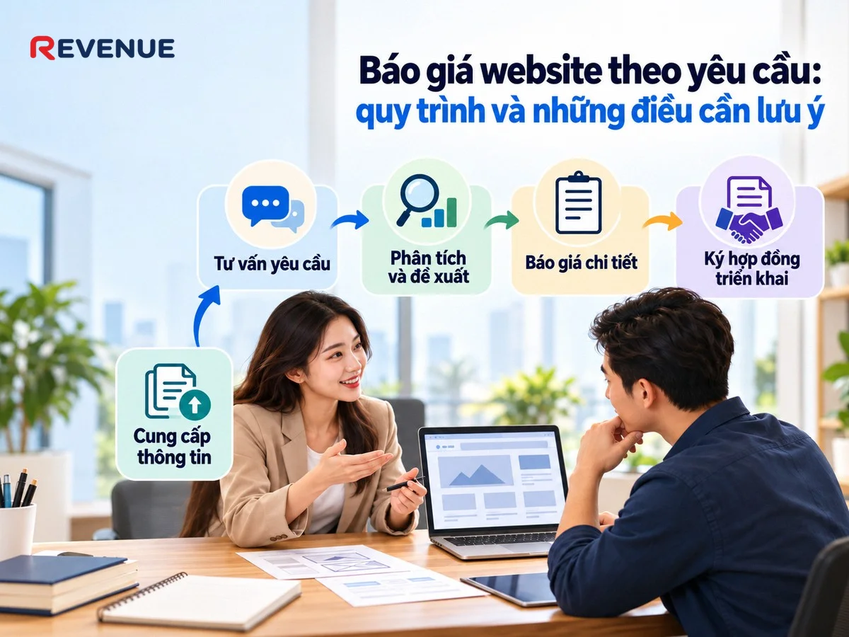 Báo giá website theo yêu cầu: quy trình và những điều cần lưu ý khi trao đổi với đơn vị thiết kế