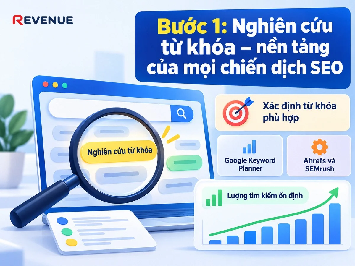 Bước 1: Nghiên cứu từ khóa – nền tảng của mọi chiến dịch SEO với công cụ tìm từ khóa phù hợp