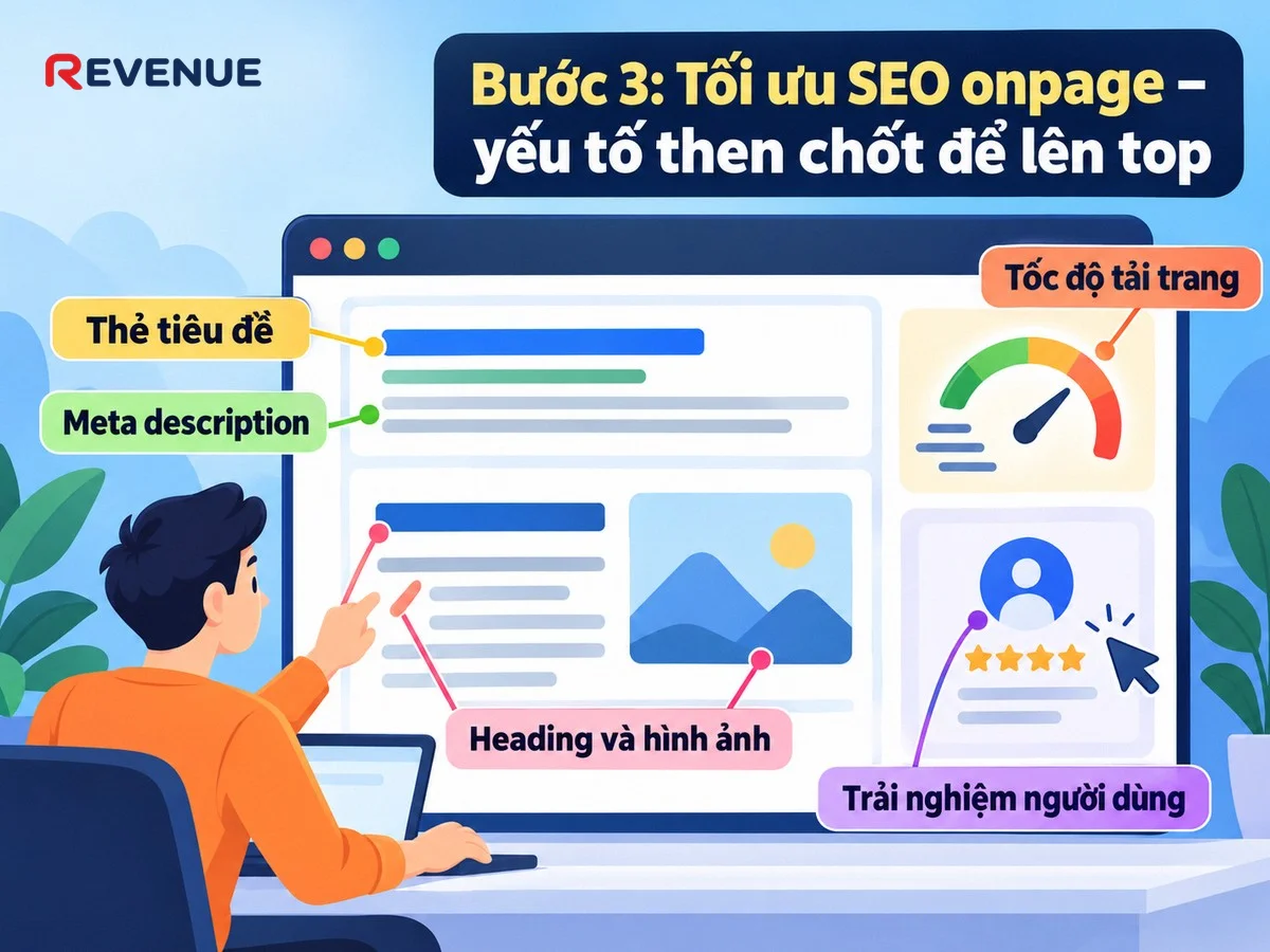 Bước 3: Tối ưu SEO onpage – yếu tố then chốt để lên top