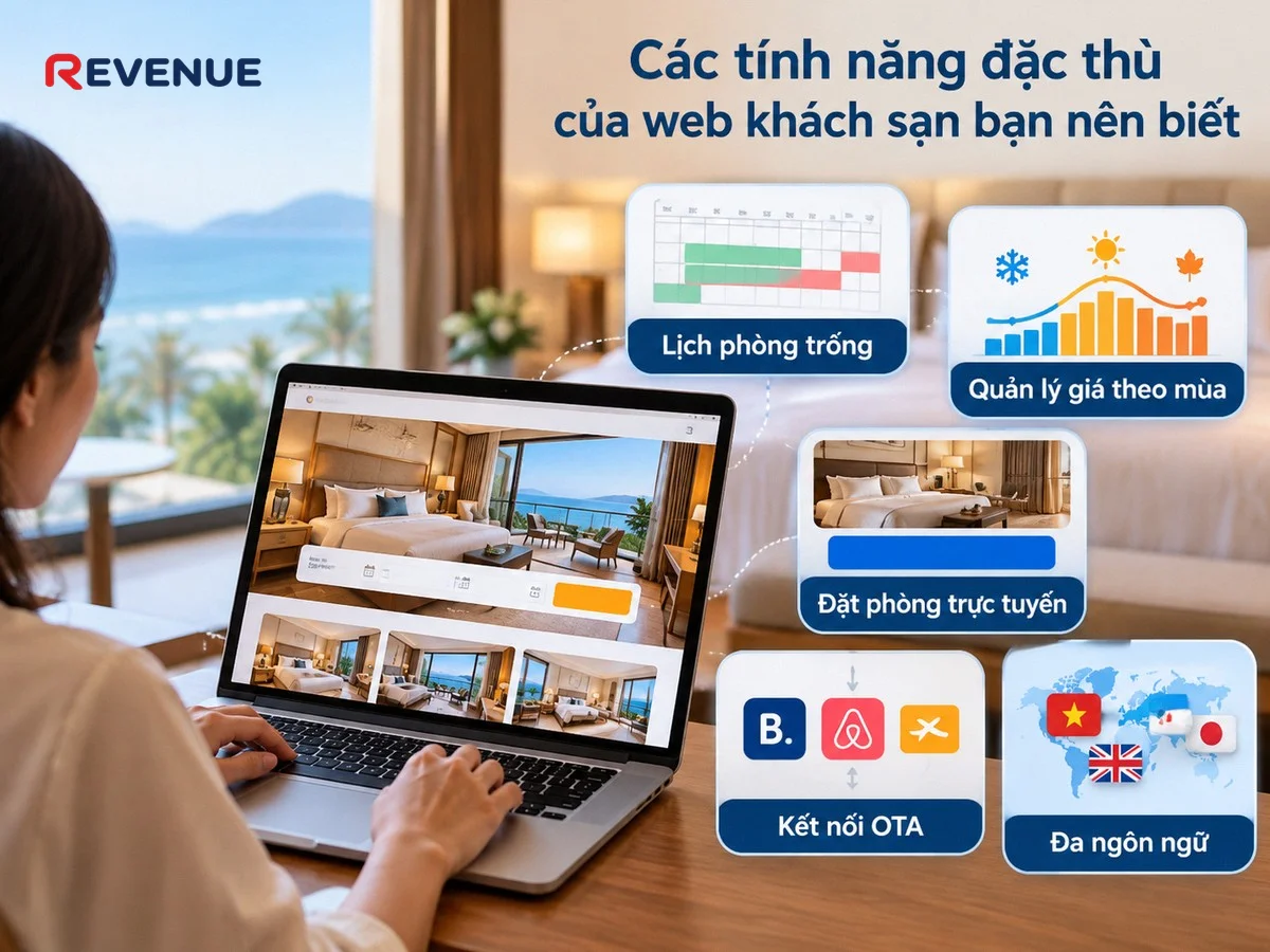 Các tính năng đặc thù của web khách sạn bạn nên biết với lịch phòng trống và quản lý giá theo mùa