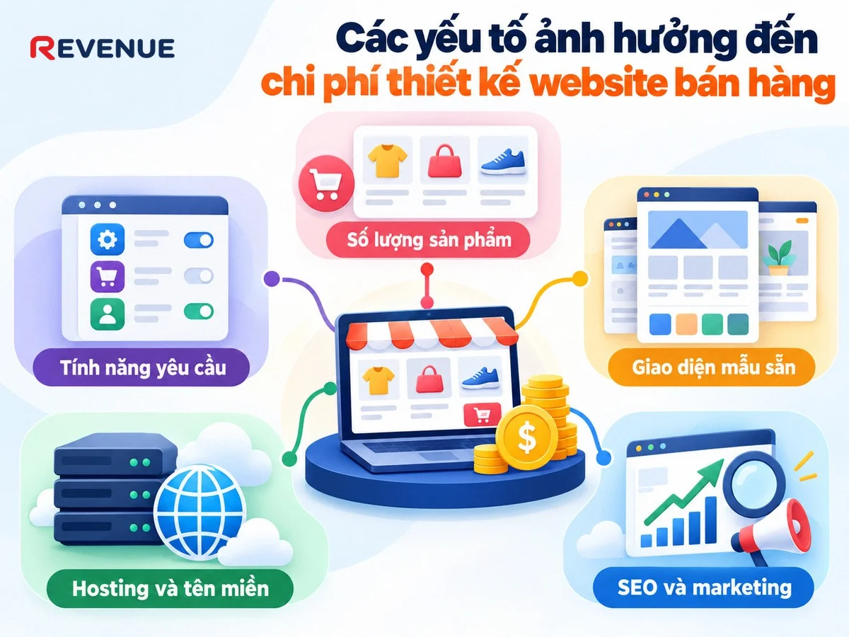 Các yếu tố ảnh hưởng đến chi phí thiết kế website bán hàng giúp bạn chọn gói phù hợp