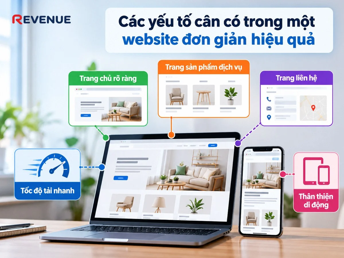 Các yếu tố cần có trong một website đơn giản hiệu quả với trang chủ rõ ràng
