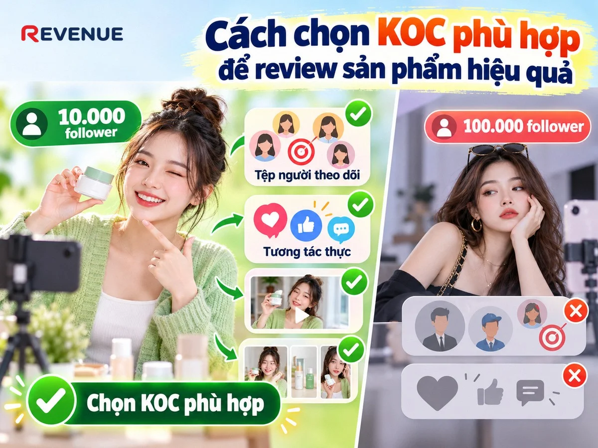 Cách chọn KOC phù hợp để review sản phẩm hiệu quả hơn KOC nhiều follower