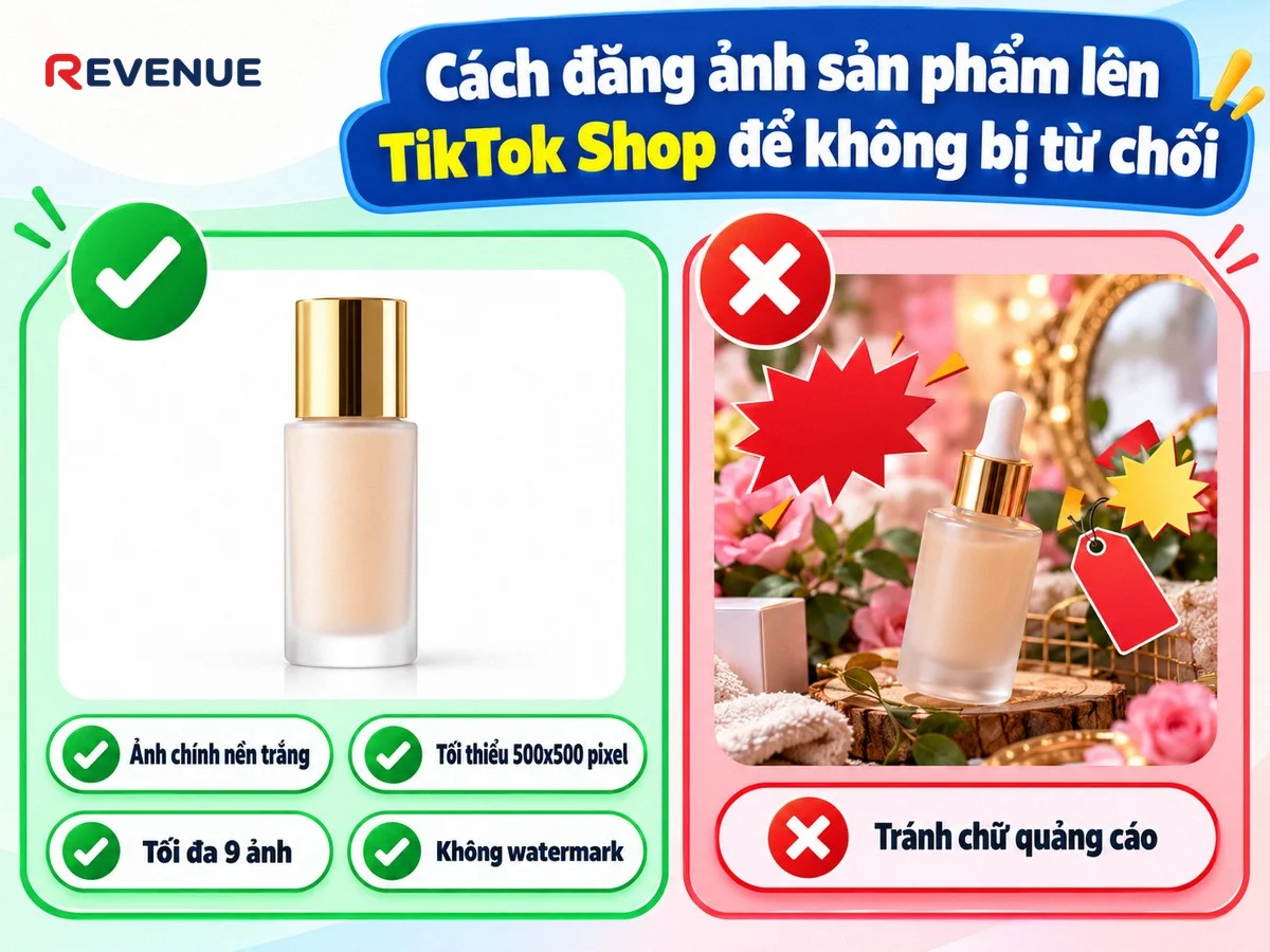 Cách đăng ảnh sản phẩm lên TikTok Shop để không bị từ chối với yêu cầu ảnh chính nền trắng