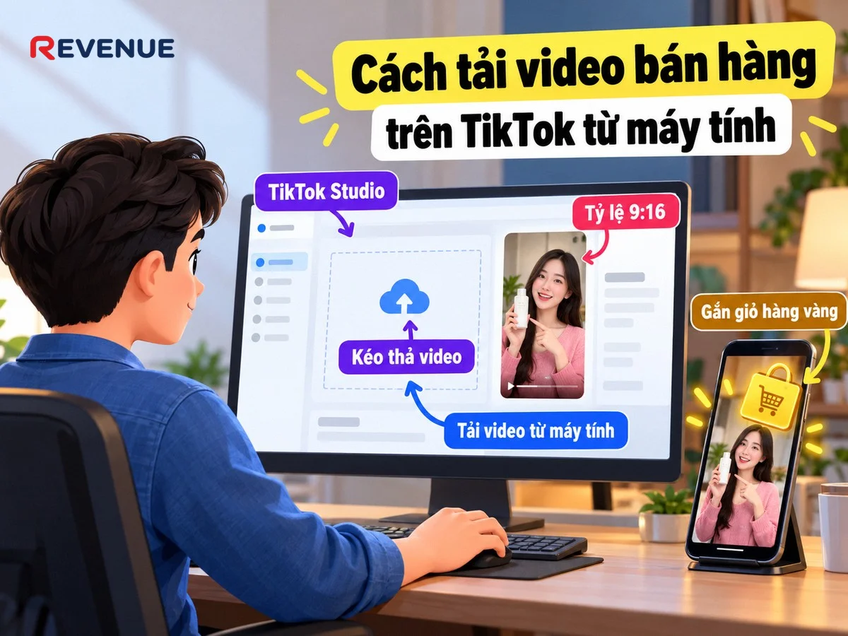 Cách tải video bán hàng trên TikTok từ máy tính