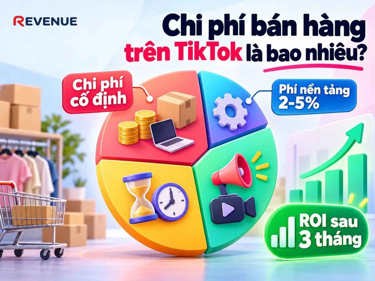 Chi phí bán hàng trên TikTok là bao nhiêu khi phí nền tảng 2-5% mỗi đơn