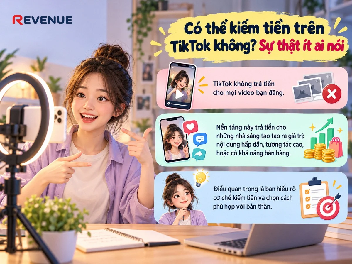 Có thể kiếm tiền trên TikTok không? Sự thật ít ai nói