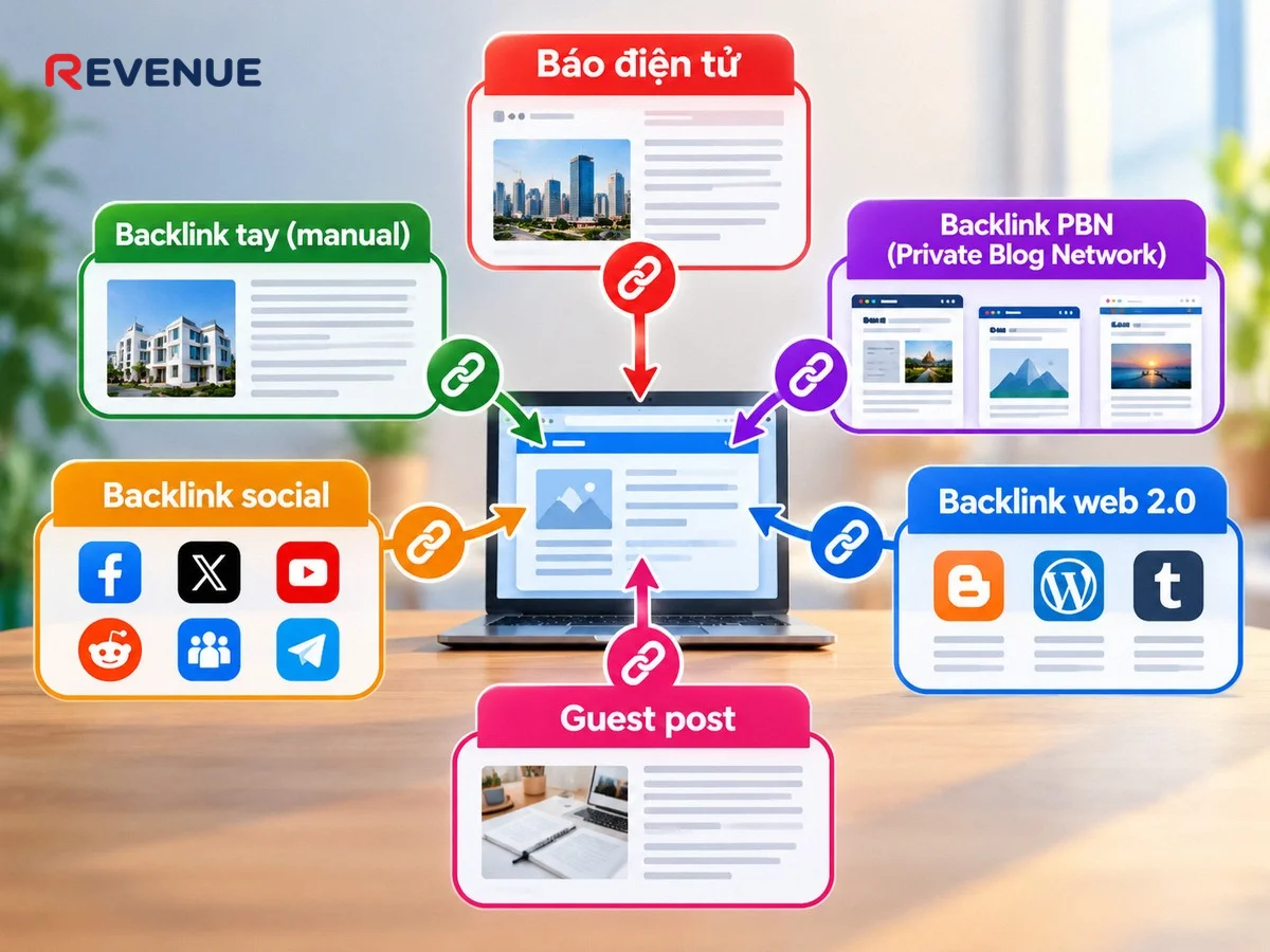 Dịch vụ backlink của Revenue gồm những gì với nhiều hình thức xây dựng liên kết phù hợp ngân sách