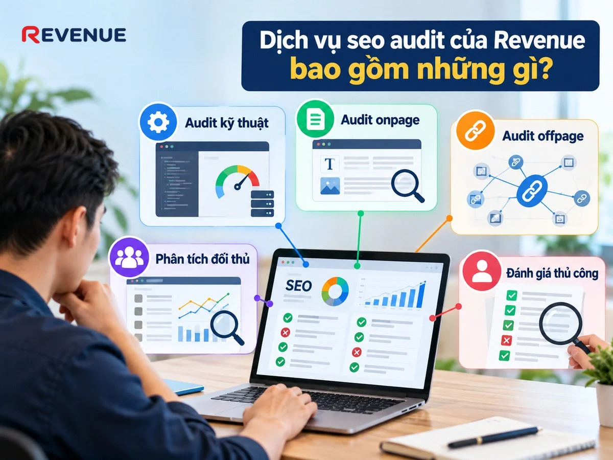 Dịch vụ seo audit của Revenue bao gồm những gì với đánh giá thủ công từ chuyên gia