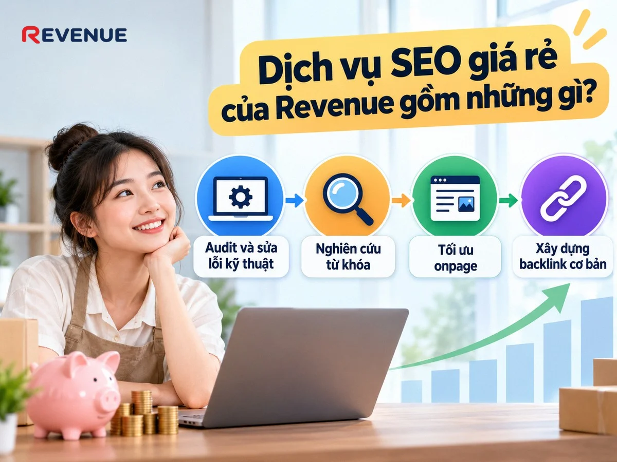 Dịch vụ SEO giá rẻ của Revenue gồm những gì với gói giải pháp cho ngân sách nhỏ
