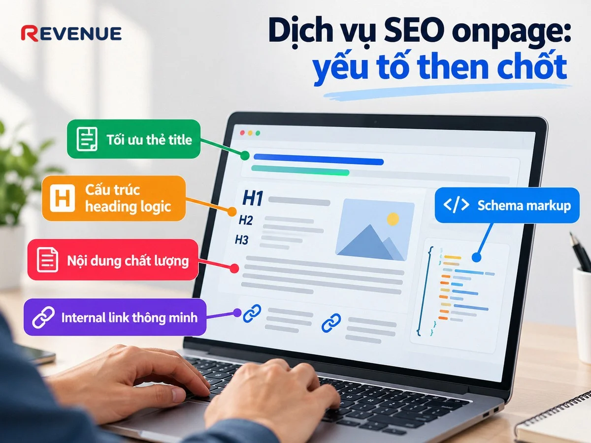 Tối ưu onpage toàn diện với Dịch vụ SEO onpage: yếu tố then chốt giúp bot hiểu nội dung