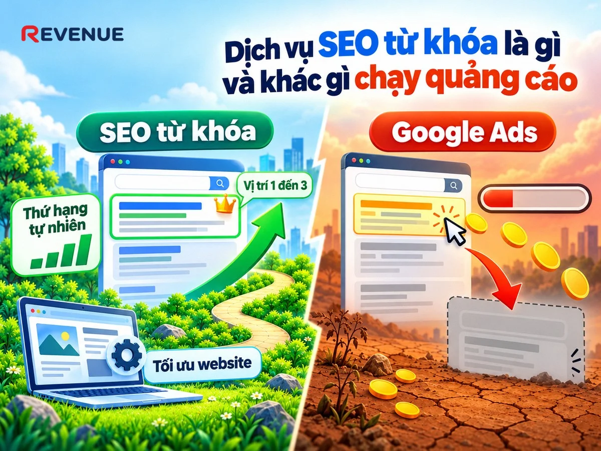 Dịch vụ SEO từ khóa là gì và khác gì chạy quảng cáo qua việc tối ưu website và xây dựng tín hiệu tin cậy