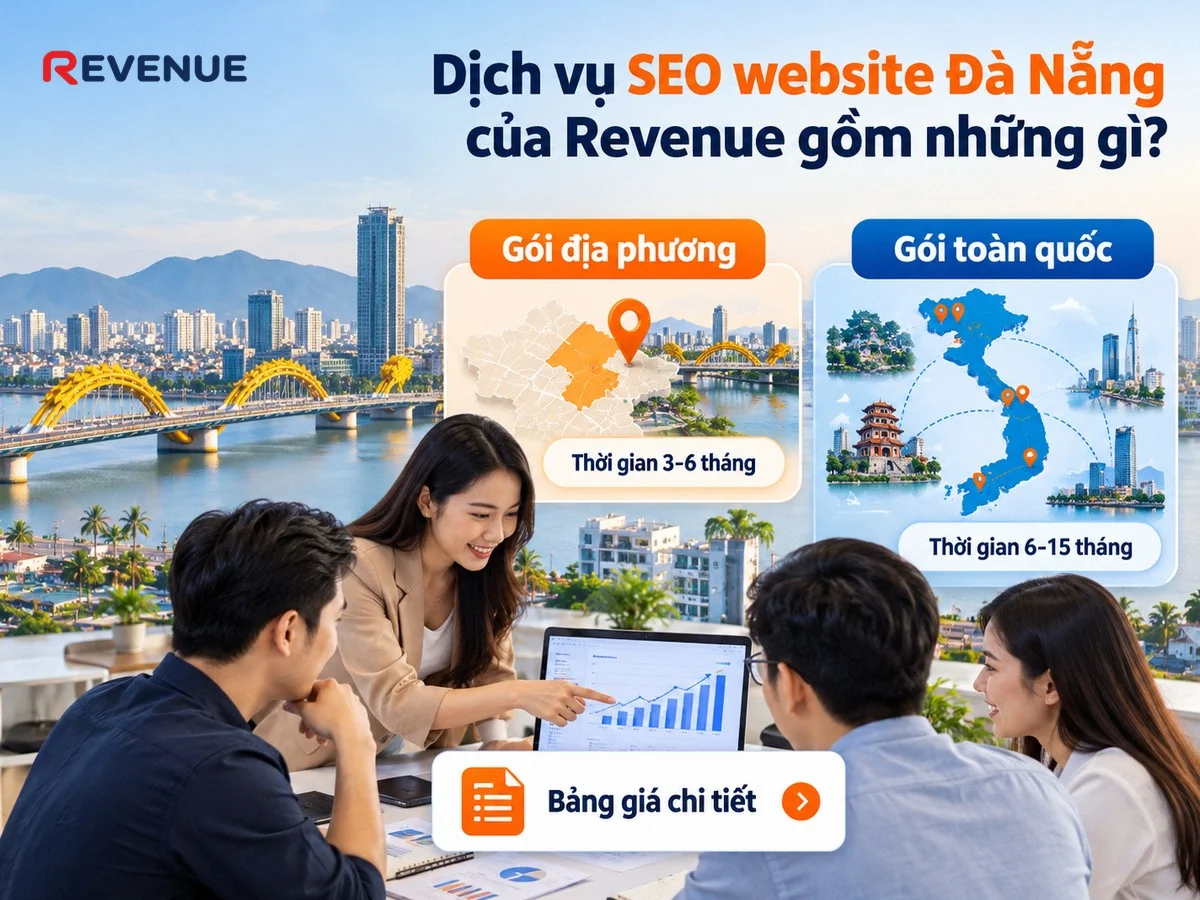 Dịch vụ SEO website Đà Nẵng của Revenue gồm những gì với các gói linh hoạt