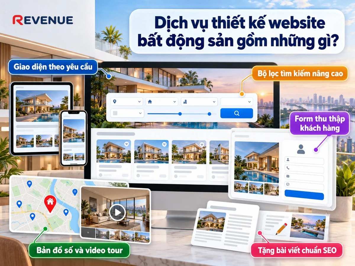 Dịch vụ thiết kế website bất động sản gồm những gì với bộ lọc tìm kiếm nâng cao