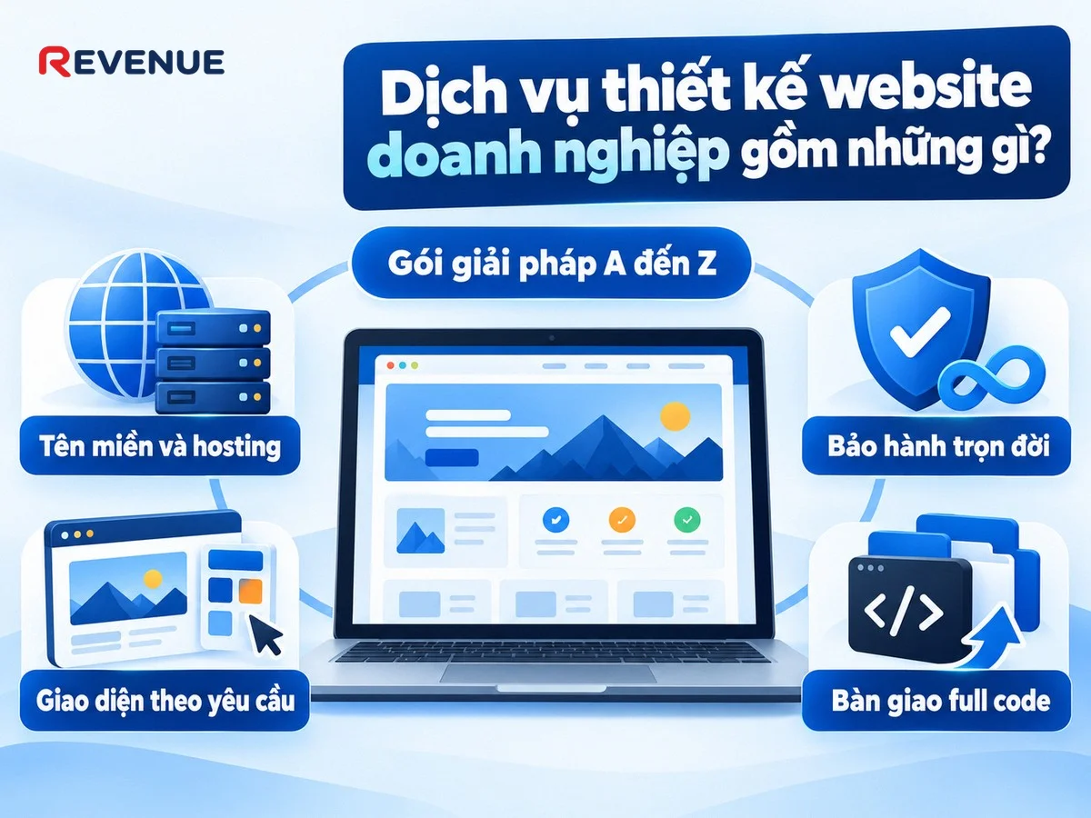 Dịch vụ thiết kế website doanh nghiệp gồm những gì với gói giải pháp hoàn chỉnh từ A đến Z