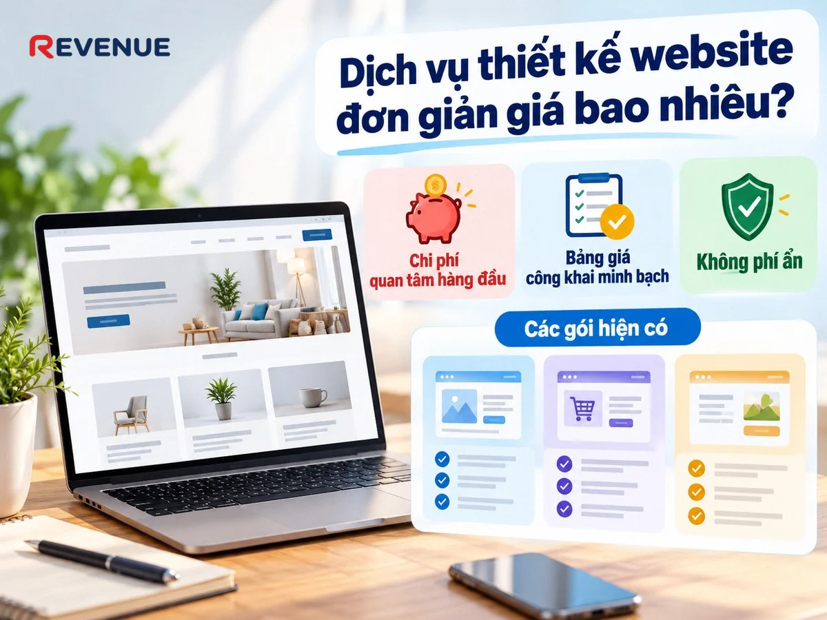 Dịch vụ thiết kế website đơn giản giá bao nhiêu với bảng giá công khai minh bạch tại Revenue