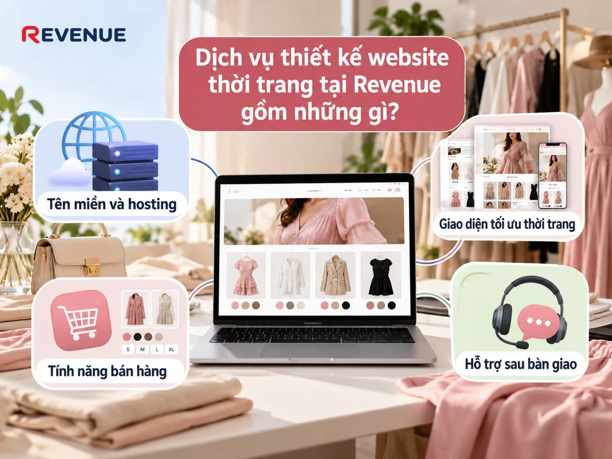Dịch vụ thiết kế website thời trang tại Revenue gồm những gì với gói giải pháp toàn diện
