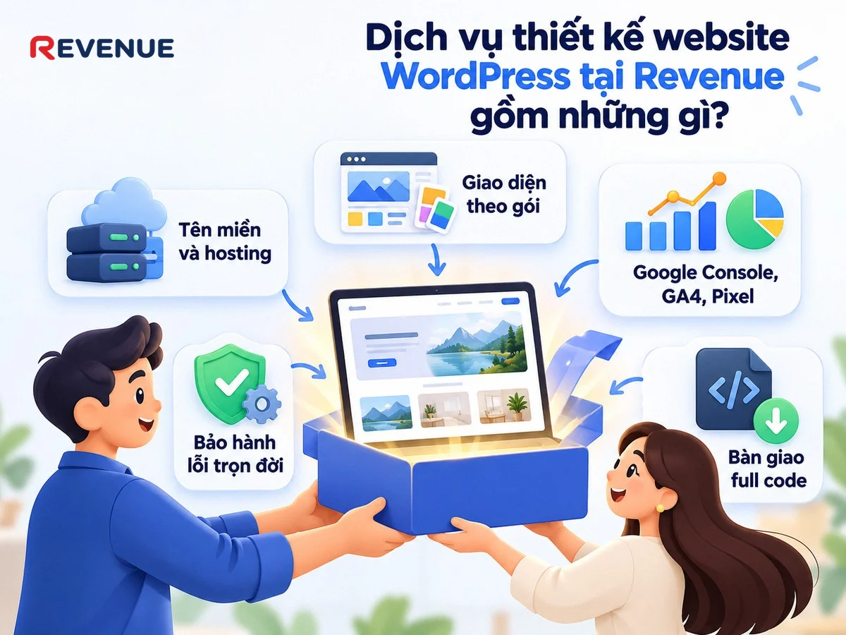 Dịch vụ thiết kế website WordPress tại Revenue gồm những gì với hệ thống website hoàn chỉnh