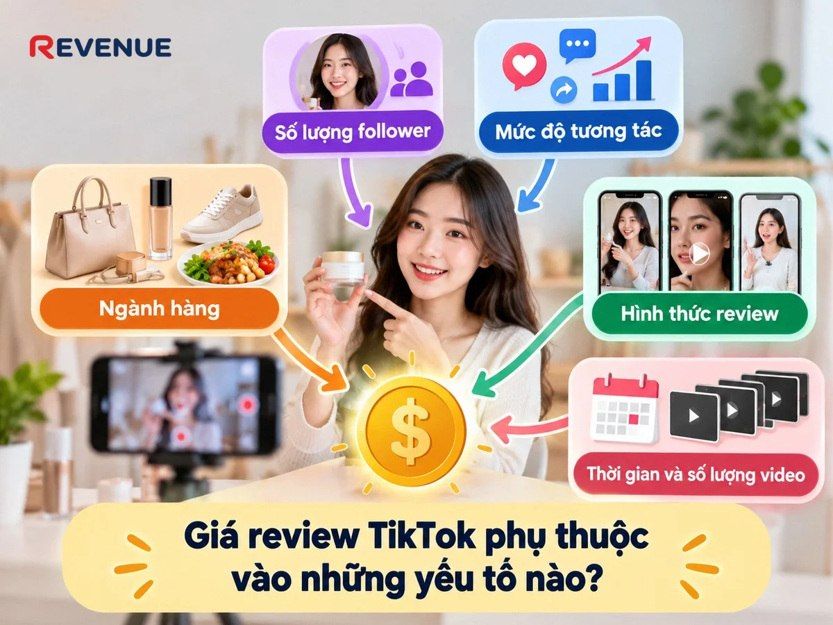 Giá review TikTok phụ thuộc vào những yếu tố nào khi cùng một KOC có mức giá khác nhau giữa các nhãn hàng