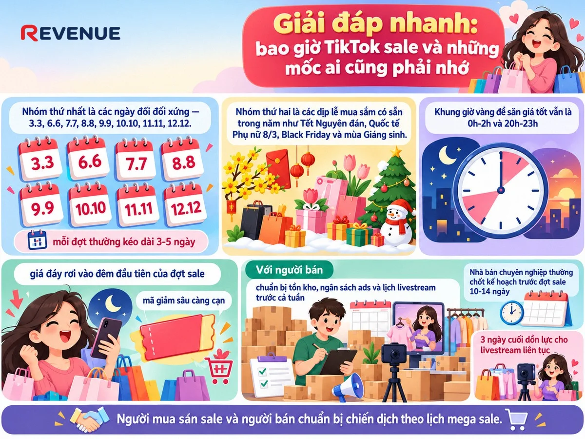 Giải đáp nhanh: bao giờ TikTok sale và những mốc ai cũng phải nhớ
