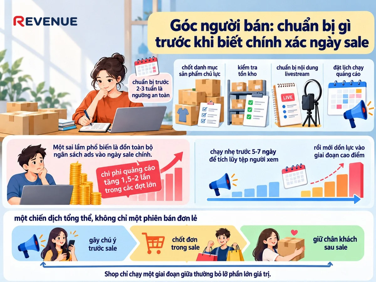 Góc người bán: chuẩn bị gì trước khi biết chính xác ngày sale để chốt sản phẩm chủ lực và tồn kho