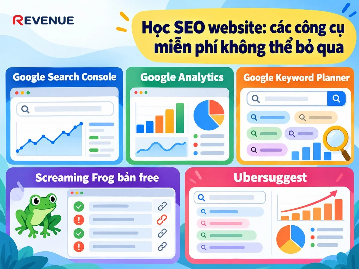 Học SEO website: các công cụ miễn phí không thể bỏ qua khi mới bắt đầu
