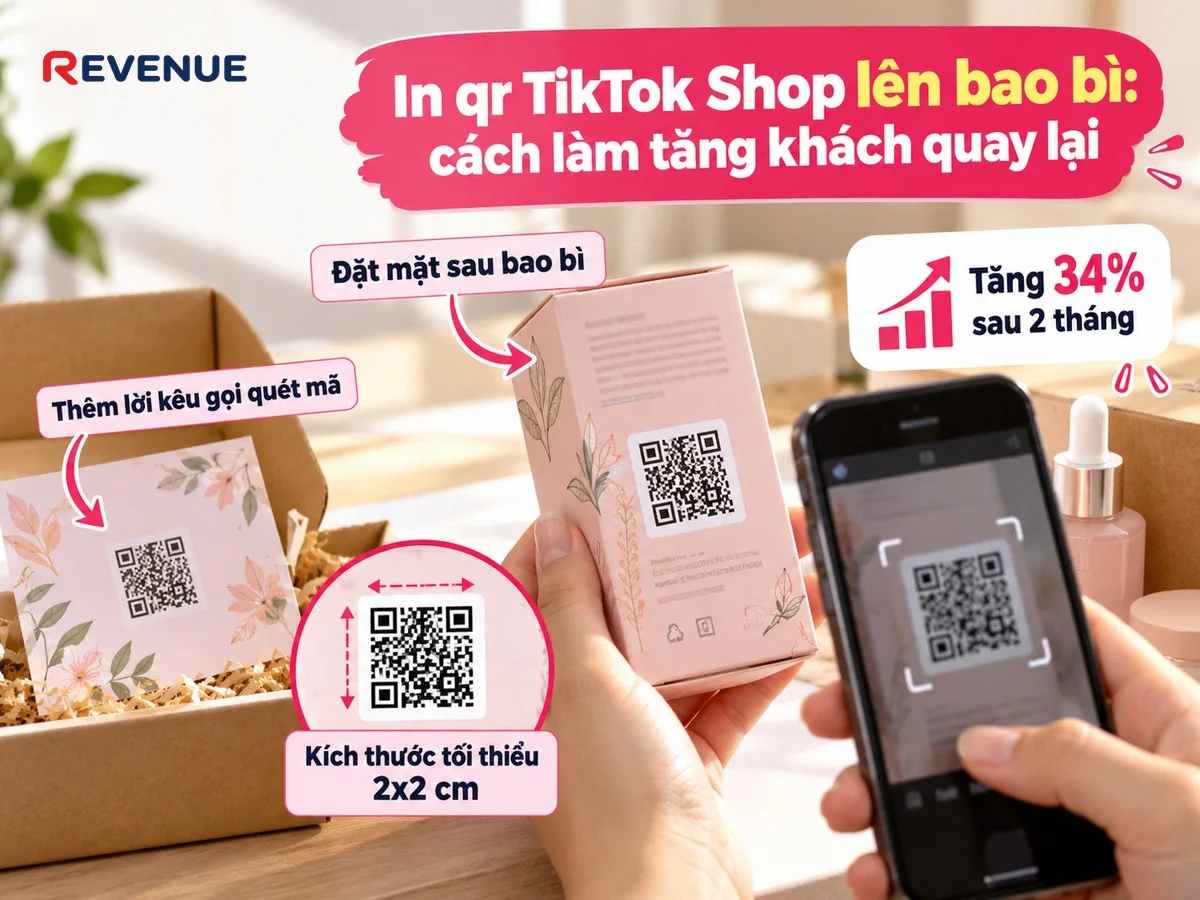 In qr TikTok Shop lên bao bì: cách làm tăng khách quay lại