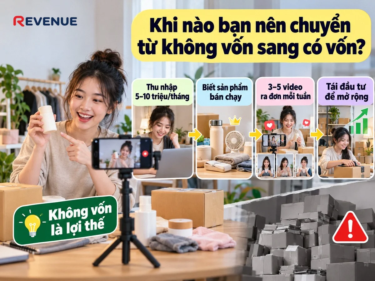 Khi nào bạn nên chuyển từ không vốn sang có vốn, không vốn là điểm khởi đầu
