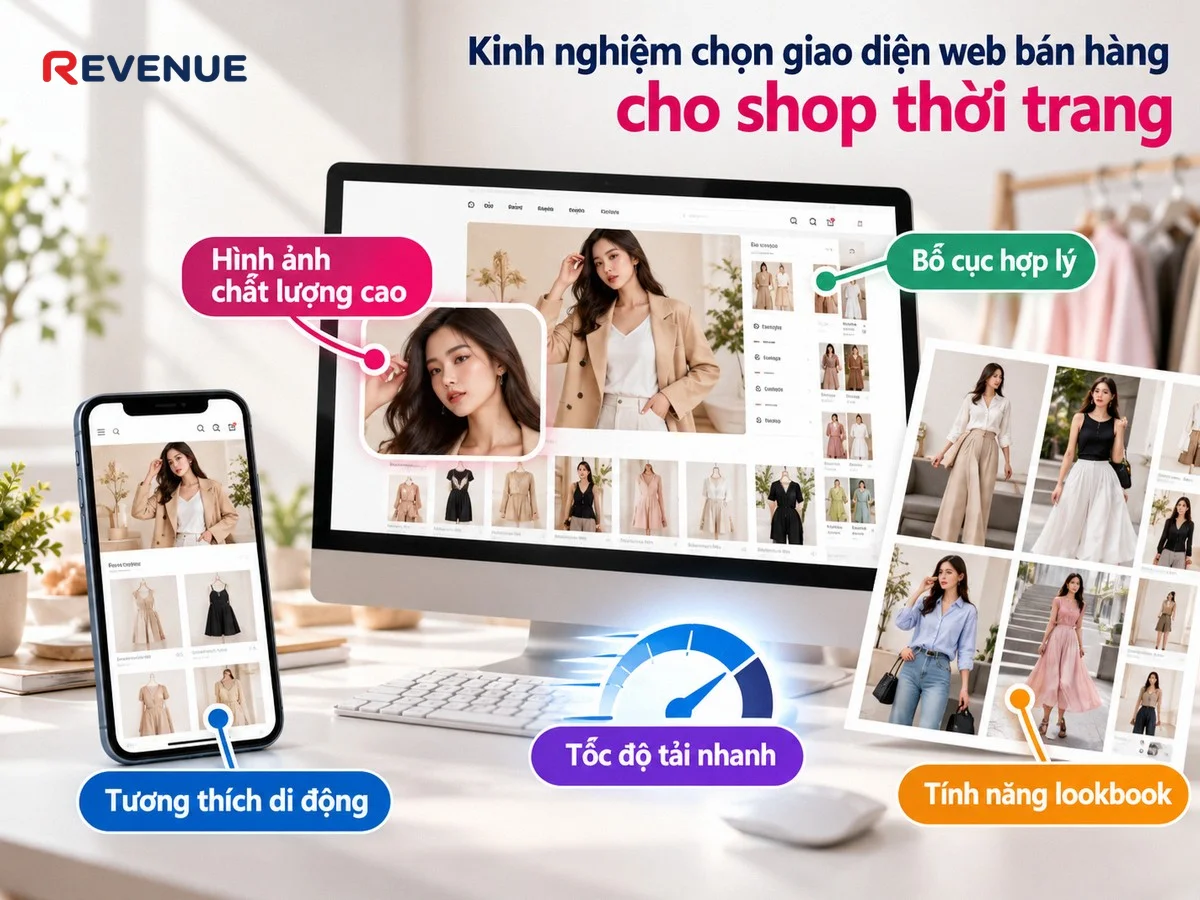 Kinh nghiệm chọn giao diện web bán hàng cho shop thời trang với hình ảnh chất lượng cao