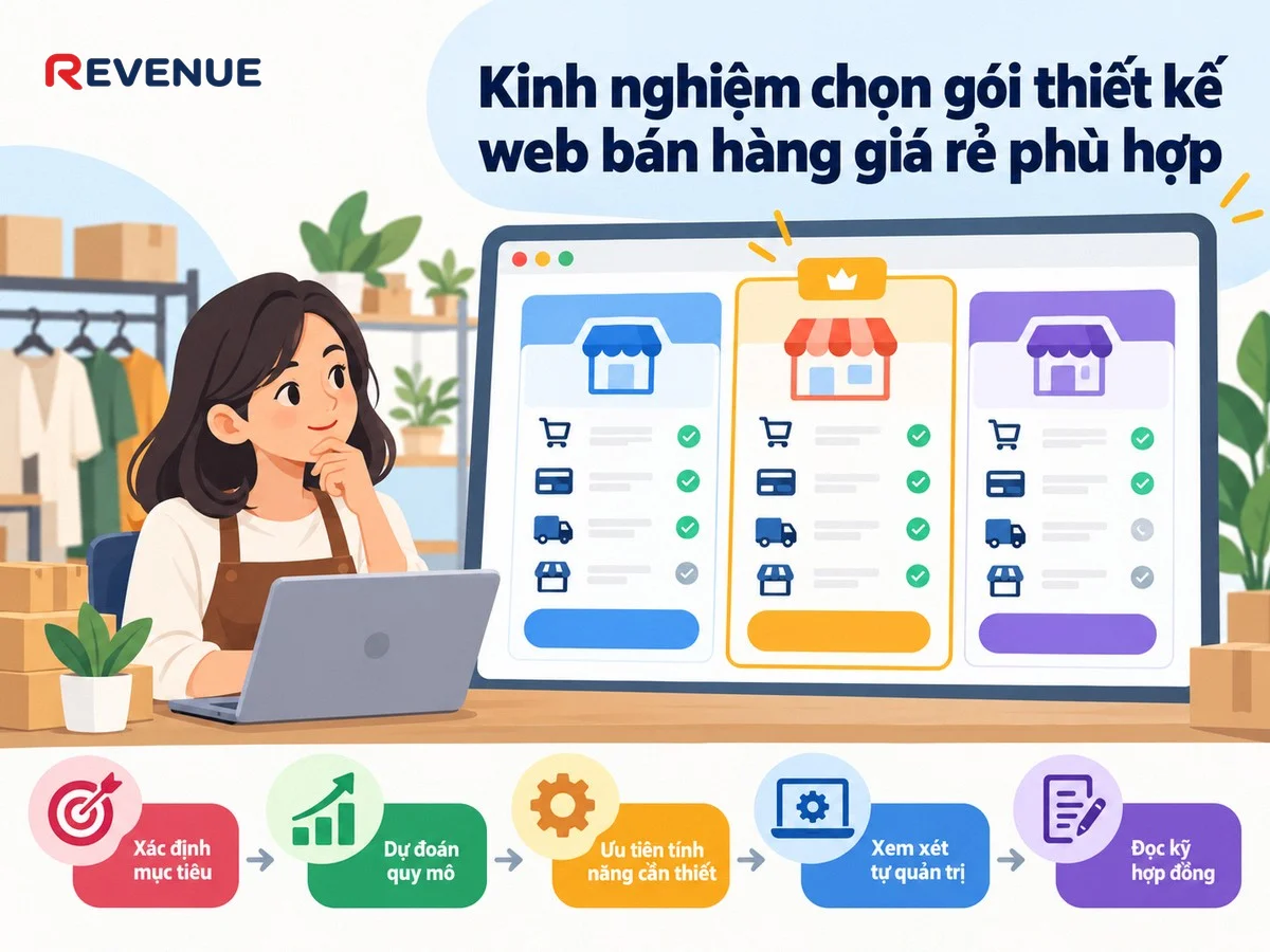 Kinh nghiệm chọn gói thiết kế web bán hàng giá rẻ phù hợp với nhu cầu kinh doanh