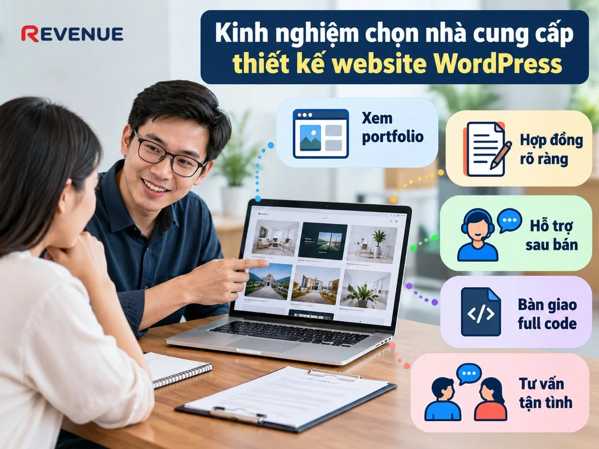 Kinh nghiệm chọn nhà cung cấp thiết kế website WordPress cần xem xét portfolio và đánh giá