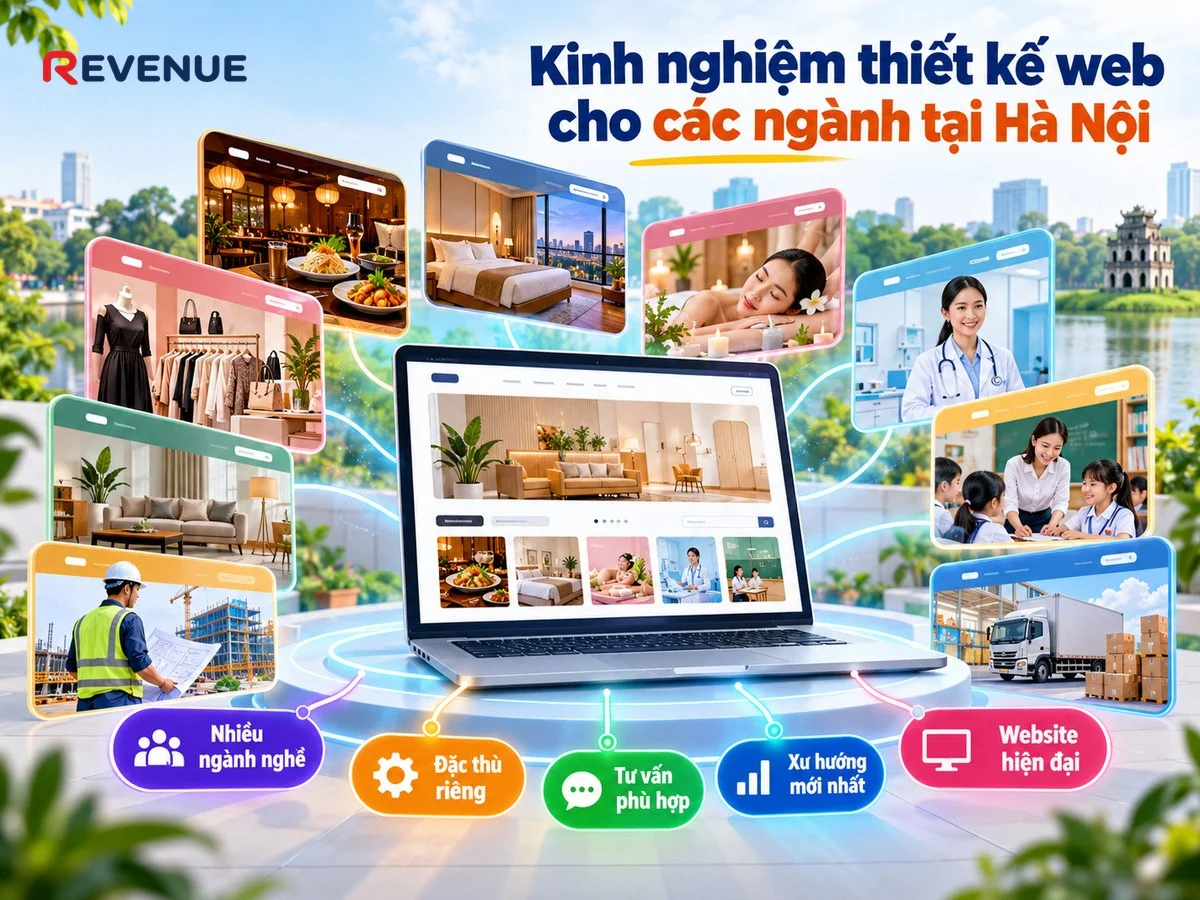 Kinh nghiệm thiết kế web cho các ngành tại Hà Nội với nhiều ngành nghề khác nhau