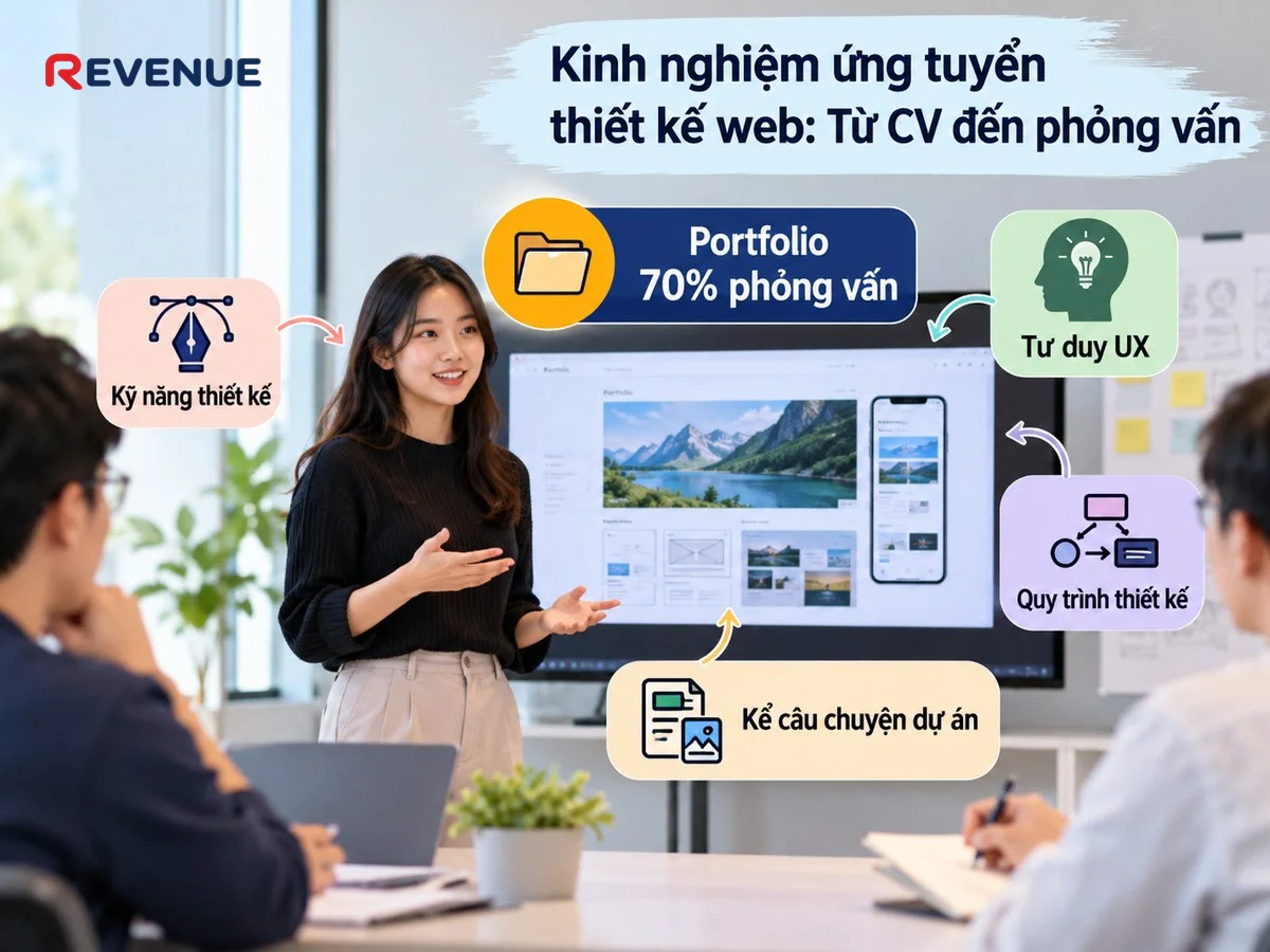 Kinh nghiệm ứng tuyển thiết kế web: Từ CV đến phỏng vấn với portfolio ấn tượng