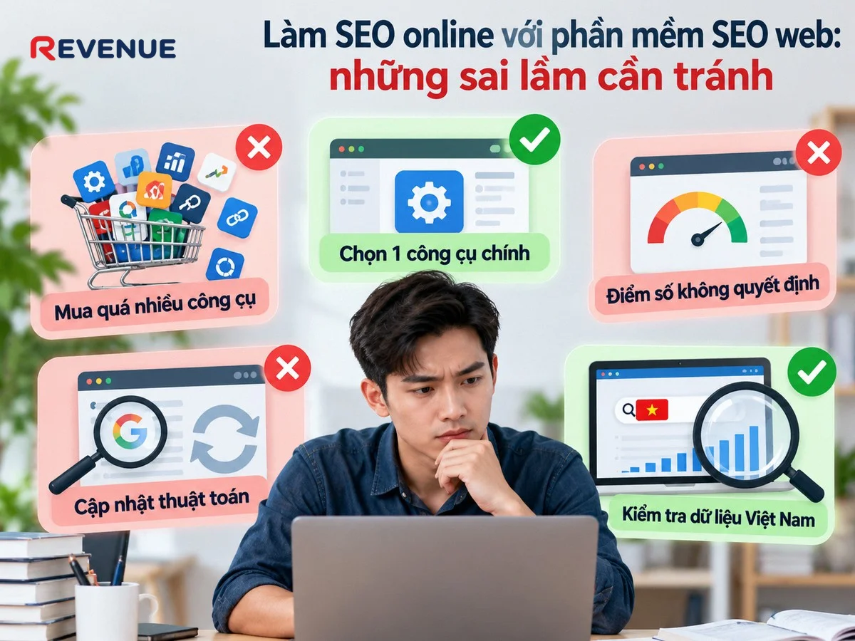 Làm SEO online với phần mềm SEO web: những sai lầm cần tránh khi mua quá nhiều công cụ