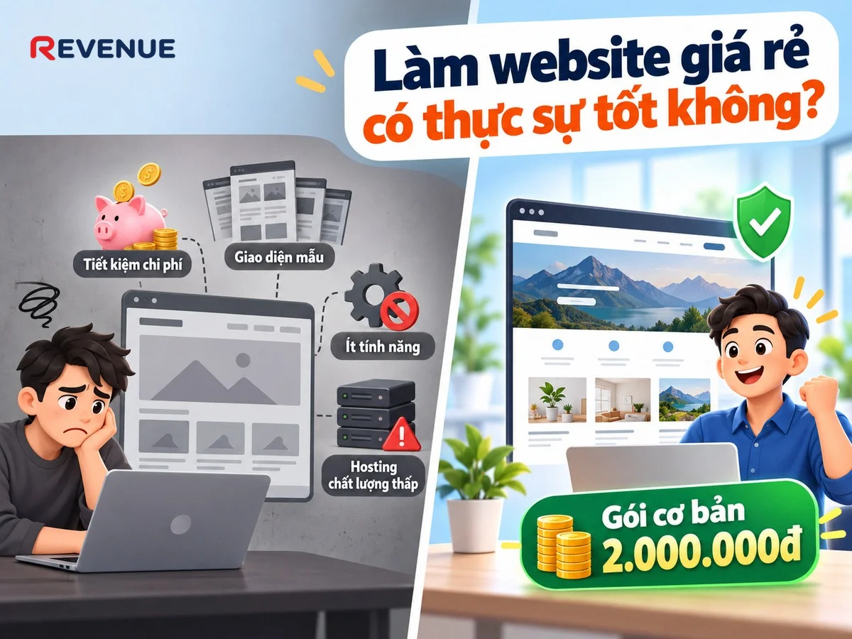Làm website giá rẻ có thực sự tốt không khi nhiều người muốn tiết kiệm chi phí