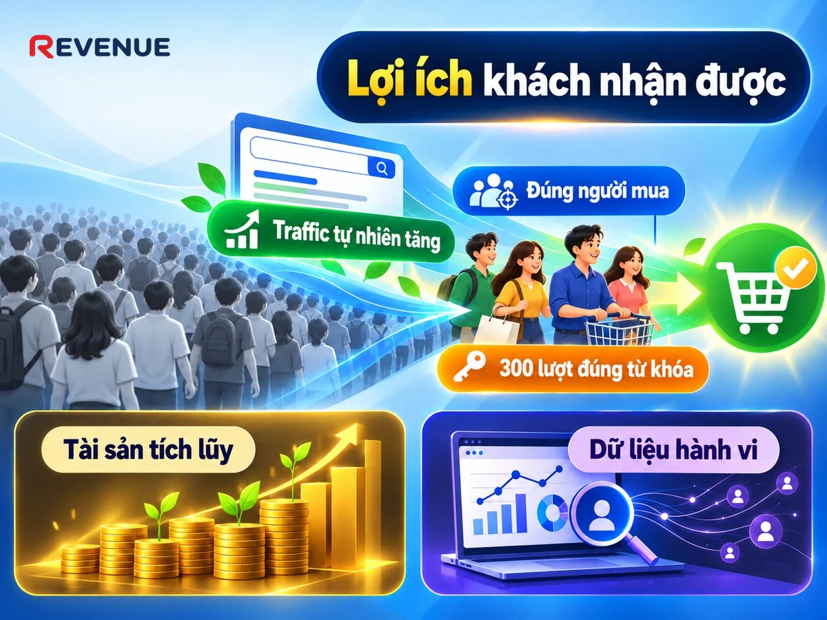 Lợi ích khách nhận được khi traffic đúng người chuyển thành đơn hàng