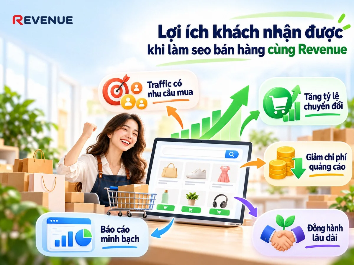 Lợi ích khách nhận được khi làm seo bán hàng cùng Revenue: traffic có nhu cầu mua