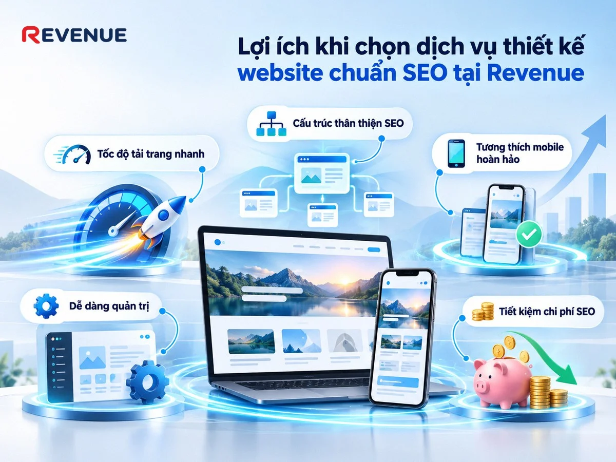 Lợi ích khi chọn dịch vụ thiết kế website chuẩn SEO tại Revenue với tốc độ tải trang nhanh