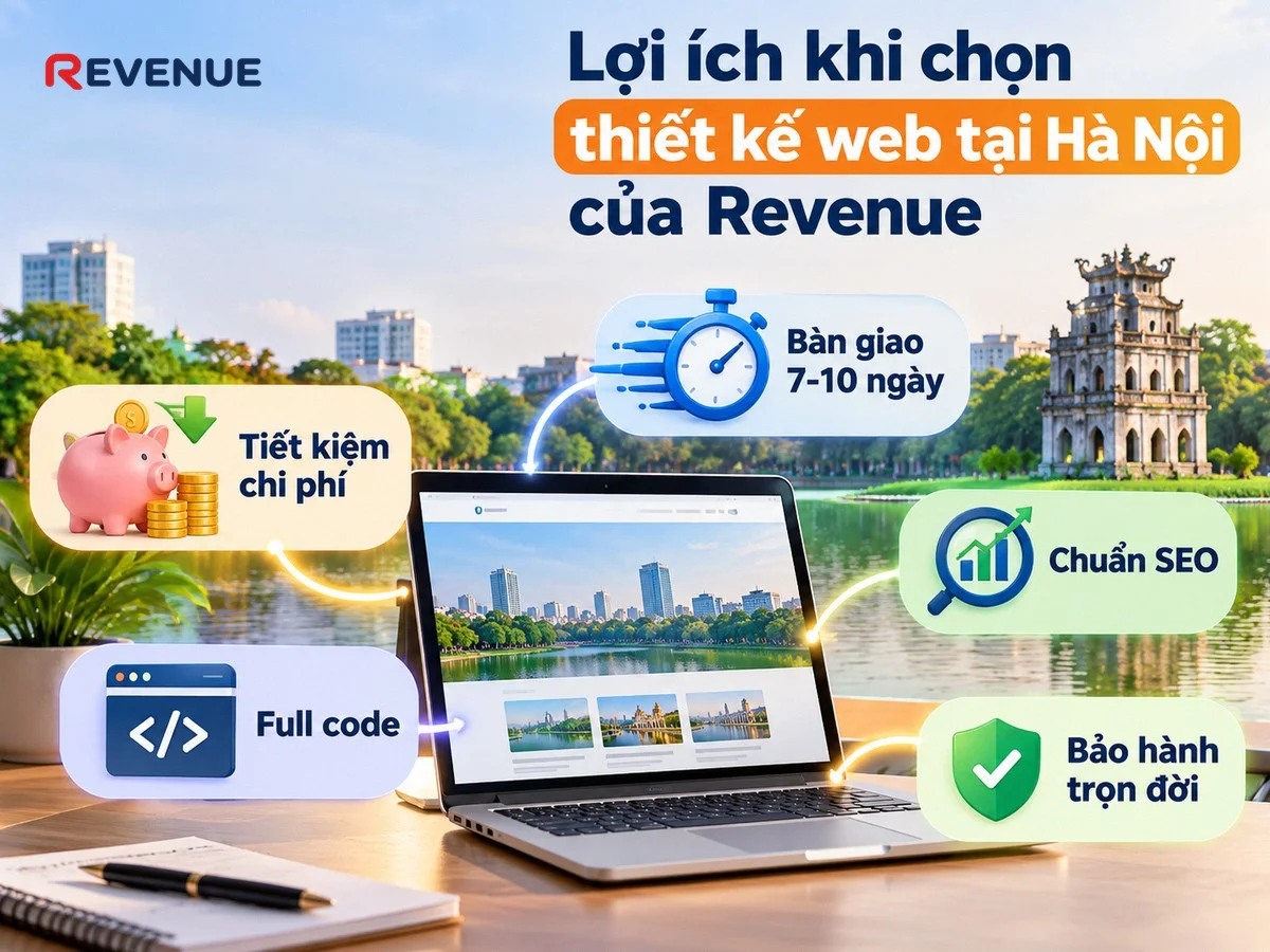 Lợi ích khi chọn thiết kế web tại Hà Nội của Revenue với chi phí tiết kiệm
