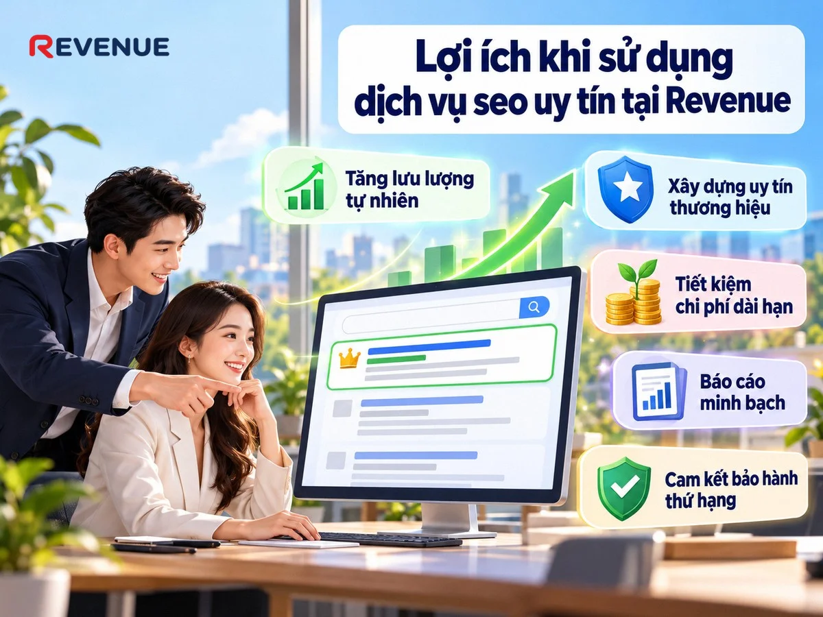 Lợi ích khi sử dụng dịch vụ seo uy tín tại Revenue giúp tăng lưu lượng truy cập tự nhiên