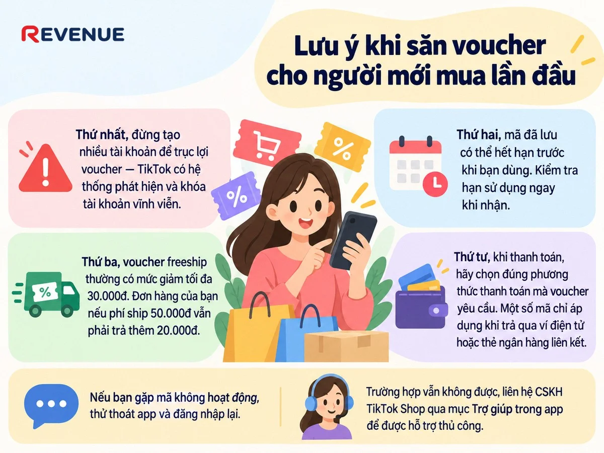 Kiểm tra hạn sử dụng voucher ngay khi nhận: lưu ý khi săn voucher cho người mới mua lần đầu
