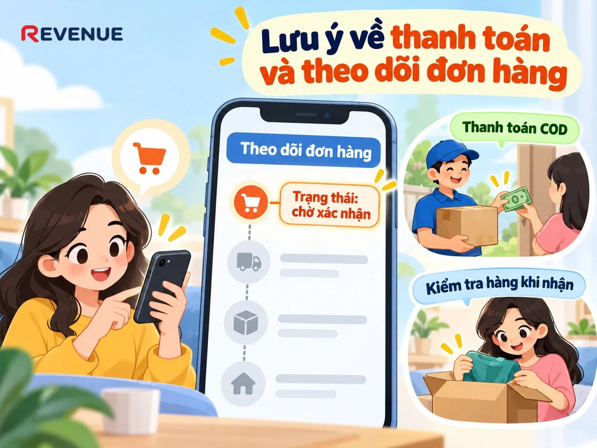 Lưu ý về thanh toán và theo dõi đơn hàng